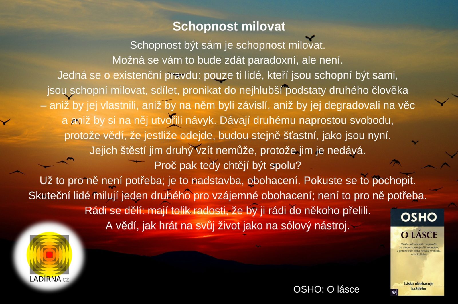 Citát Osho: Schopnost milovat