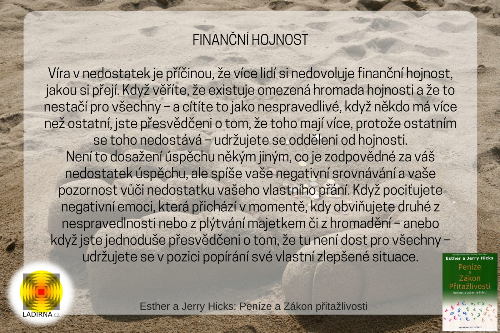 Citát Abraham-Hicks Finanční hojnost