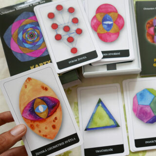 Chrisantem Macháček a Mae Sara: Karty posvátné geometrie (55 karet + knížka + krabička) - 2. VYDÁNÍ!