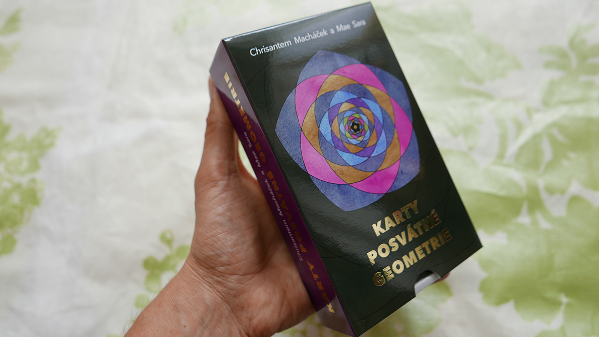 Chrisantem Macháček a Mae Sara: Karty posvátné geometrie (55 karet + knížka + krabička) - 2. VYDÁNÍ! - Obrázek 2