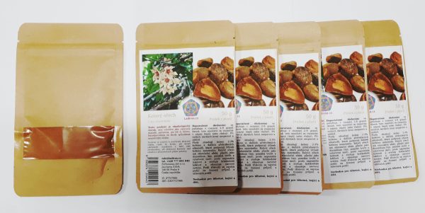 Kolový ořech (Cola acuminata), mletá jádra plodů