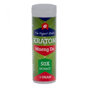 Kratom (Mitragyna Speciosa) Red Maeng Da 50x extrakt, 1 gram