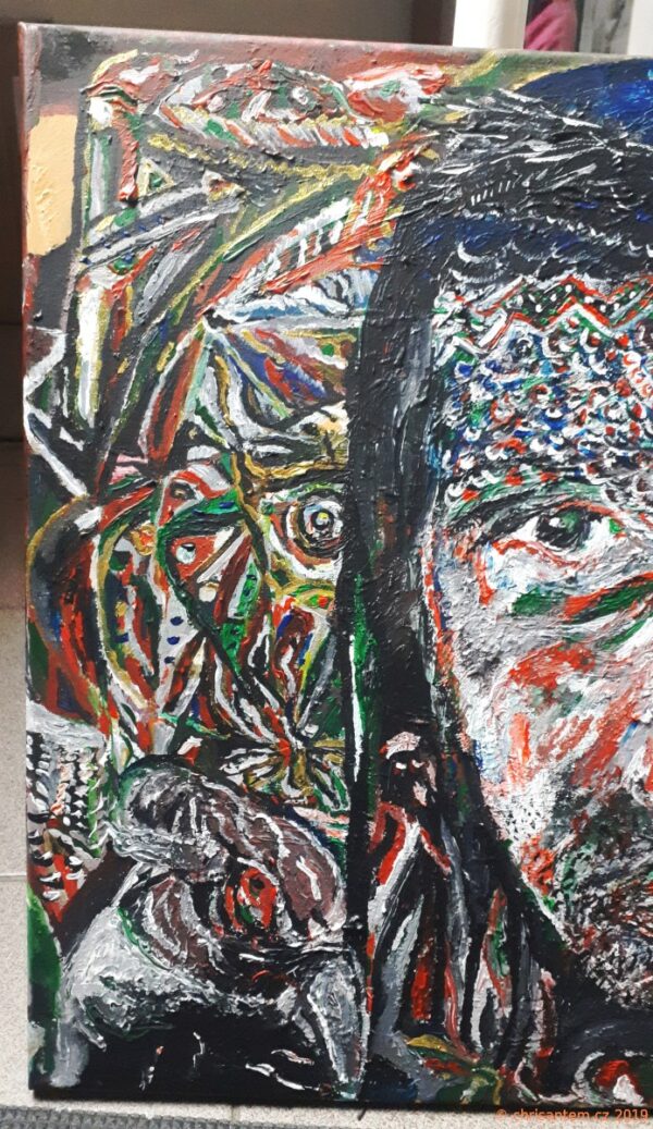 Chrisantem Macháček: Obraz Aulum-Jum (akryl na plátně 50x50 cm) - Obrázek 5