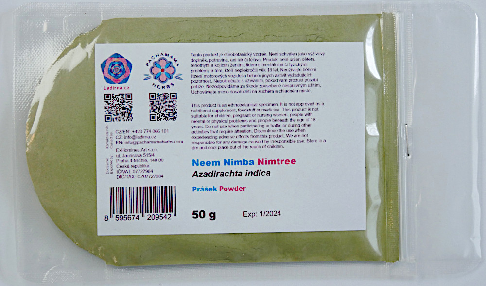 Neem Nimba (Zederach indický), prášek