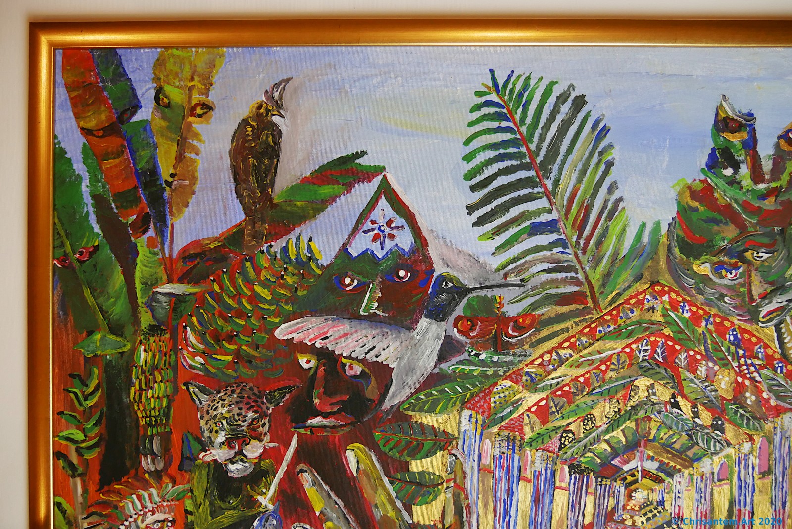 Chrisantem Macháček: Obraz „Dotek Neviditelného“, 98 x 68 cm, Kolumbie 2020 - Obrázek 10