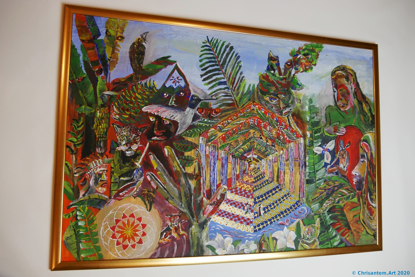 Chrisantem Macháček: Obraz „Dotek Neviditelného“, 98 x 68 cm, Kolumbie 2020 - Obrázek 12