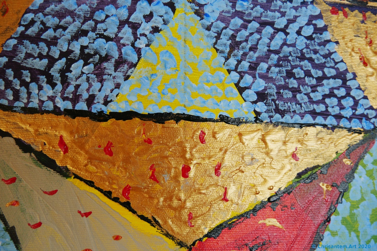 Chrisantem Macháček: Obraz „Hvězdostěn“, 100×100 cm, 2020 - Obrázek 4