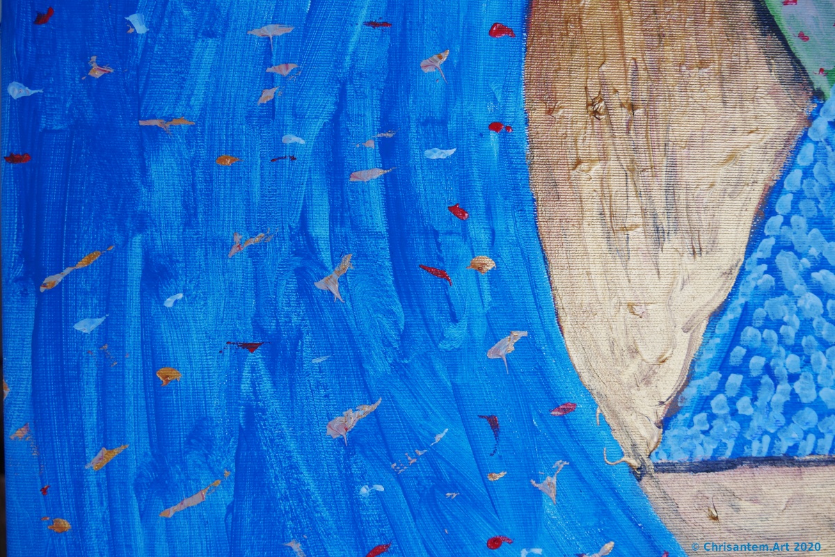 Chrisantem Macháček: Obraz „Hvězdostěn“, 100×100 cm, 2020 - Obrázek 5