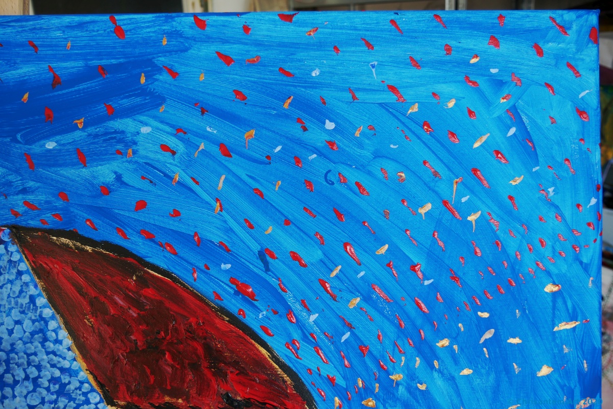 Chrisantem Macháček: Obraz „Hvězdostěn“, 100×100 cm, 2020 - Obrázek 6