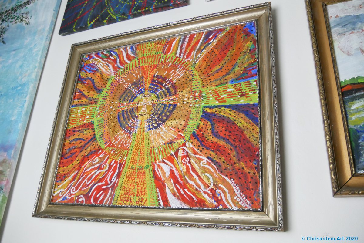 Chrisantem Macháček: Obraz „Požehnání“, 59 x 51 cm, Kolumbie 2020 - Obrázek 5