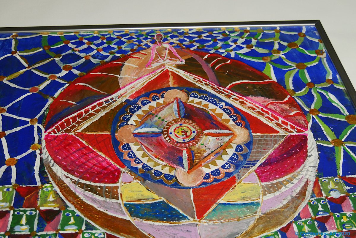 Chrisantem Macháček: Obraz „Existencionální meditace, neboli Nekonečný Zdroj Energie“, 59 x 53 cm, Kolumbie 2020 - Obrázek 5