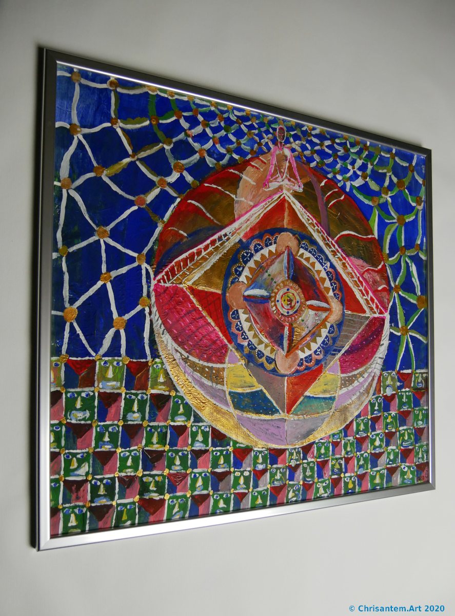 Chrisantem Macháček: Obraz „Existencionální meditace, neboli Nekonečný Zdroj Energie“, 59 x 53 cm, Kolumbie 2020 - Obrázek 8