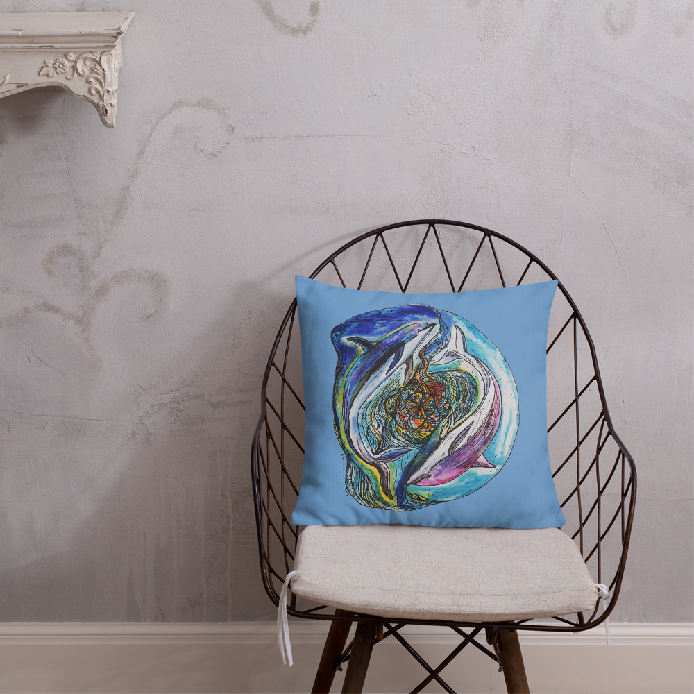 Polštář  "Delfíni"