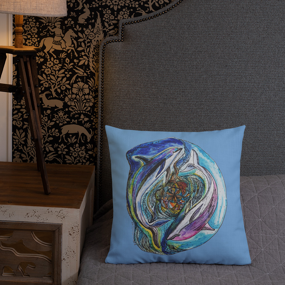 Polštář  "Delfíni" - Obrázek 2