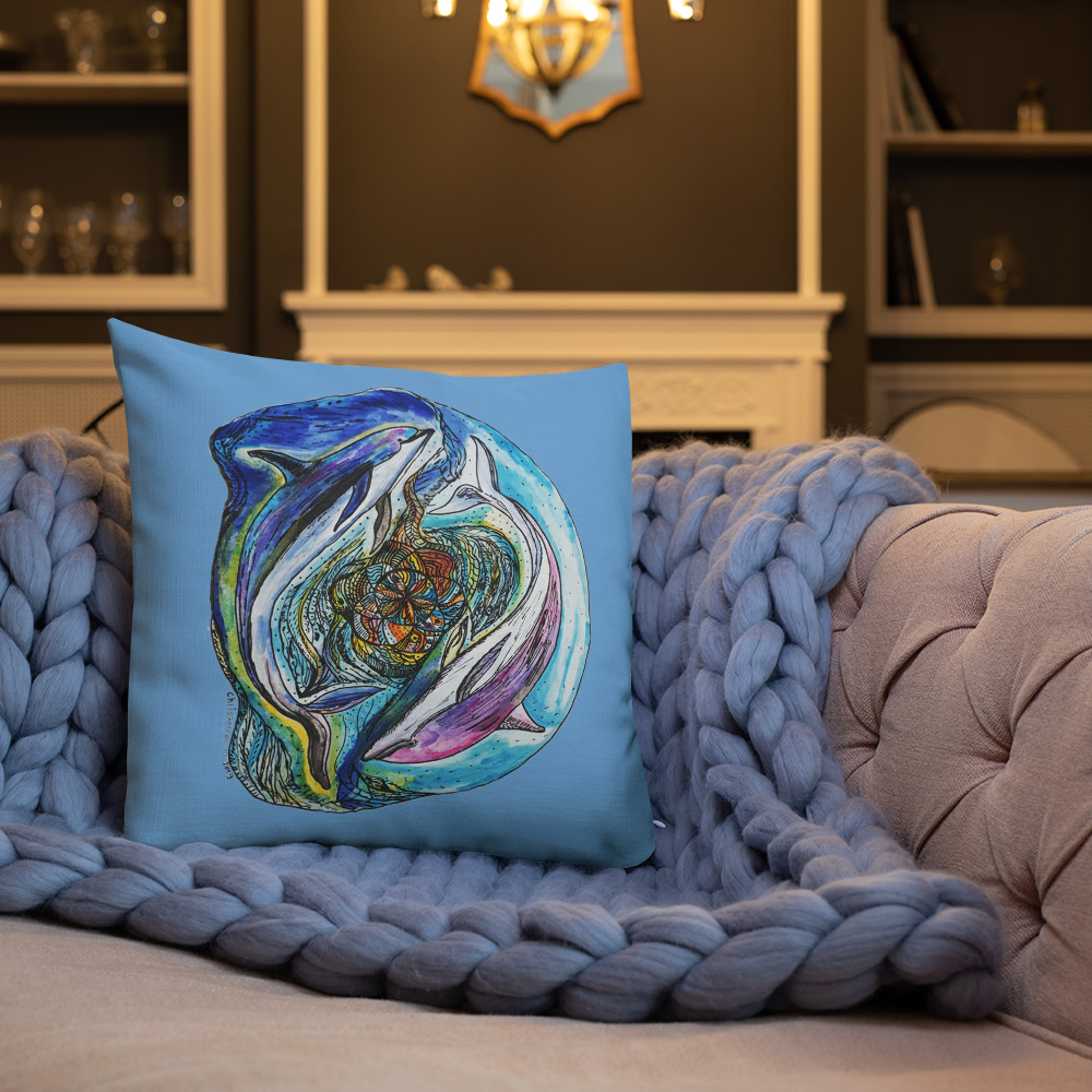 Polštář  "Delfíni" - Obrázek 3