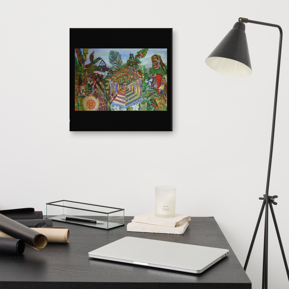 Chrisantem: "Dotek neviditelného" - digitální tisk na plátně - Obrázek 3