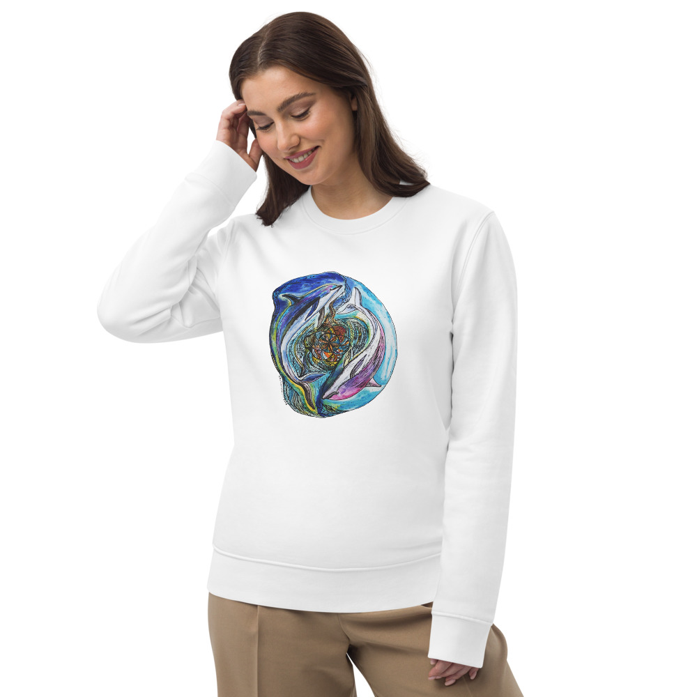 Unisex EKO mikina „Delfíni“