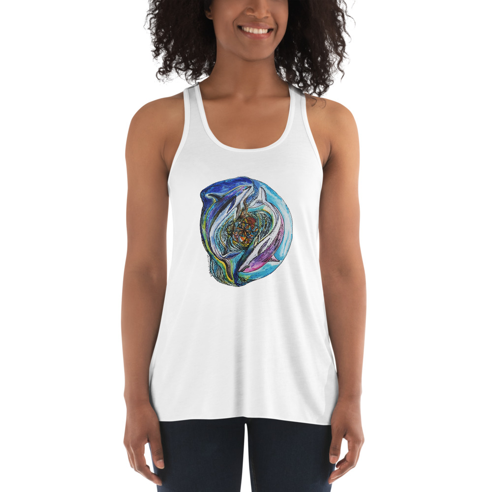 Dámské tílko (racerback tank)  "Delfíni" - Obrázek 2