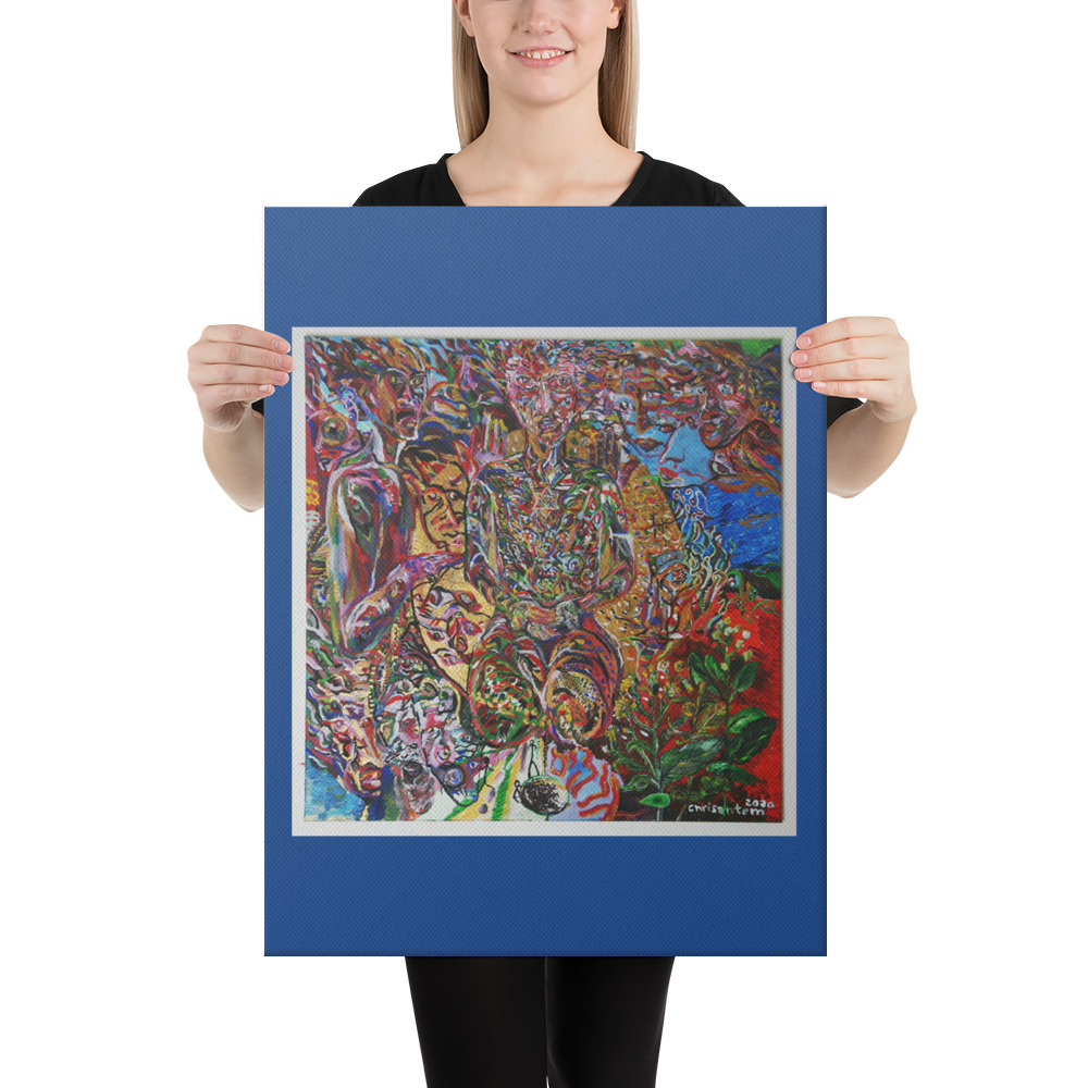 Chrisantem: "Mapacho Elohim" - digitální tisk na plátně - Obrázek 3