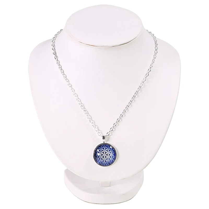 Přívěšek Květ života modrý 2,5 cm s řetízkem - Obrázek 2