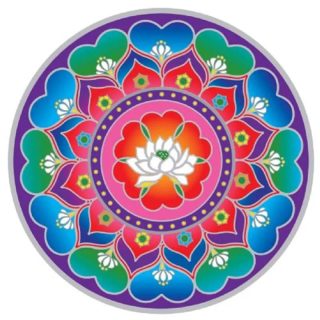 Průhledná samolepka na okno Lotus Srdce, 14 cm