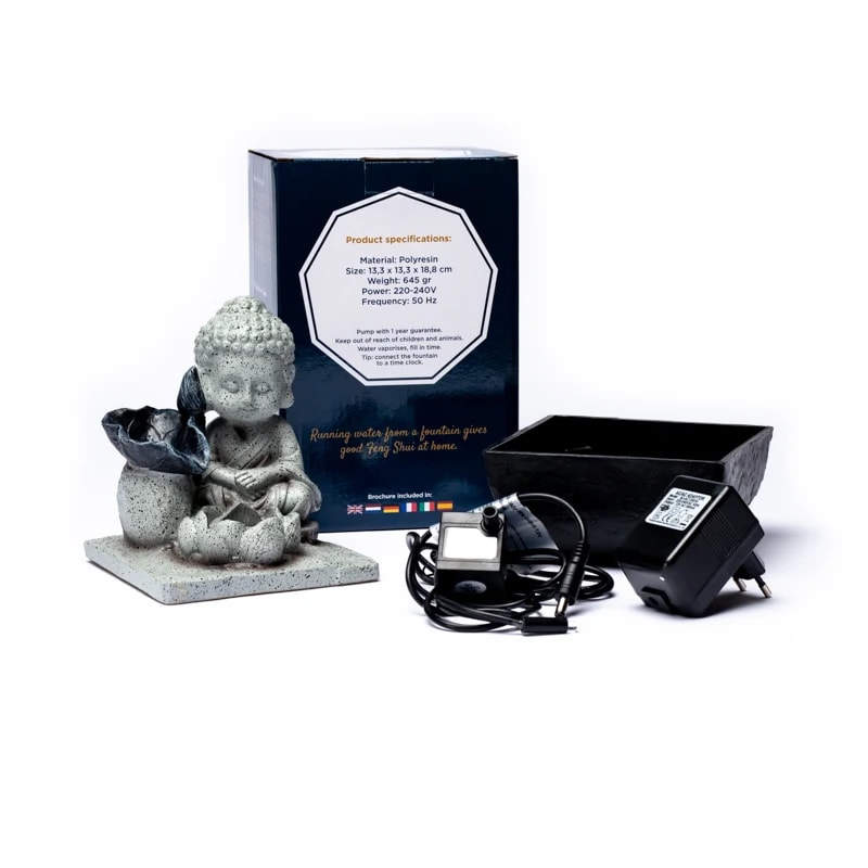 Vodní fontána do interiéru Malý Buddha - Obrázek 4