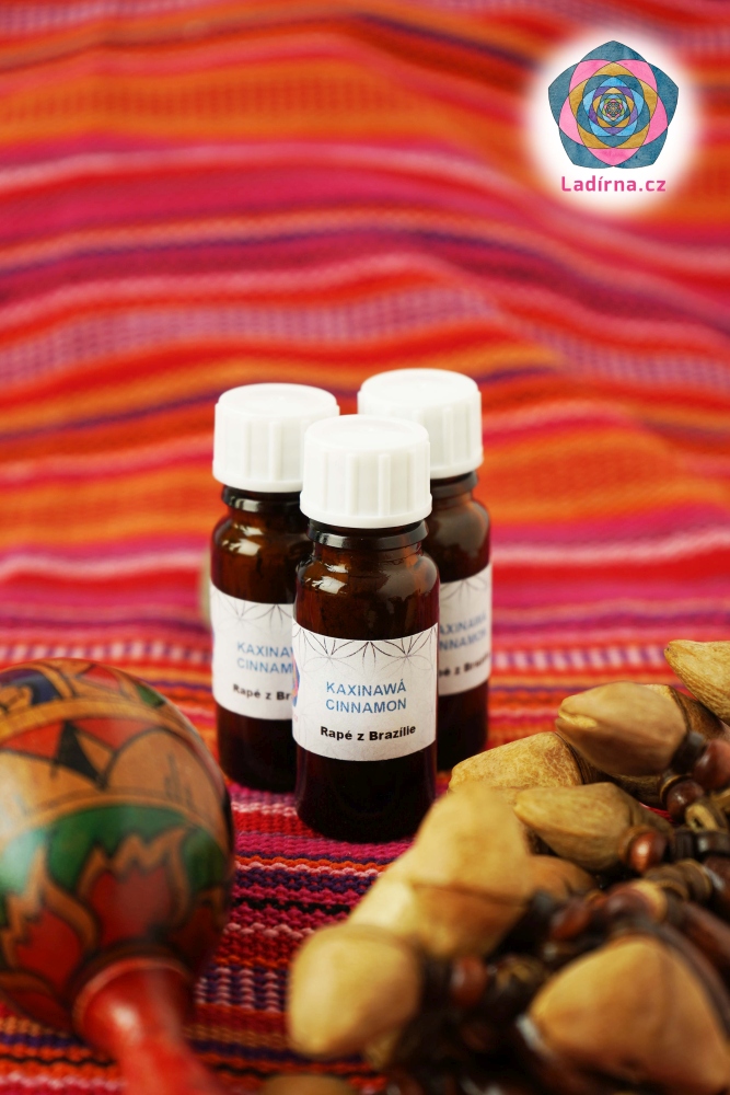 Směs rapé Kaxinawá Cinnamon (skořicovník) z Brazílie, lahvička 5 g