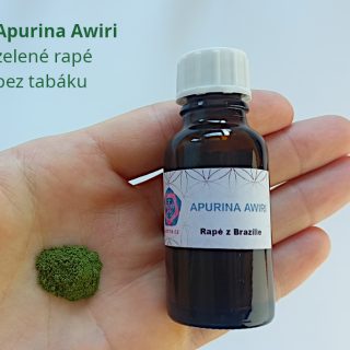 Směs zeleného rapé bez tabáku Apurina Awiri z Brazílie