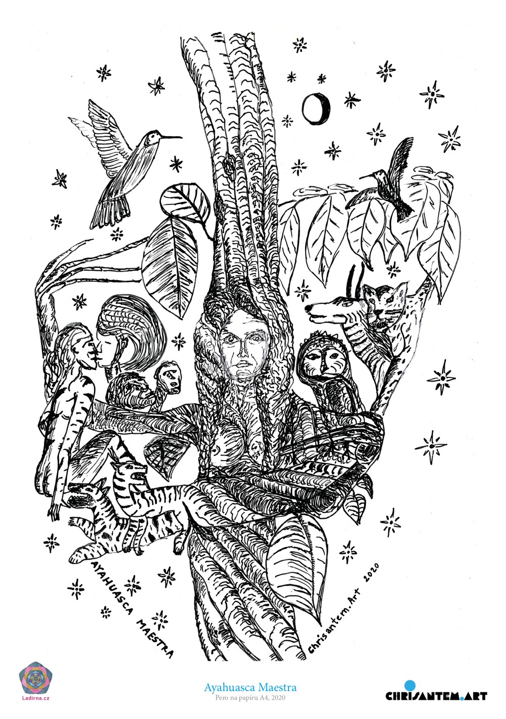 Pohlednice A5 Ayahuasca Maestra