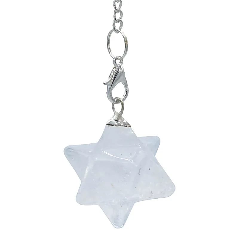 Ezoterické kyvadlo (přívěšek) "Merkaba" z křišťálu