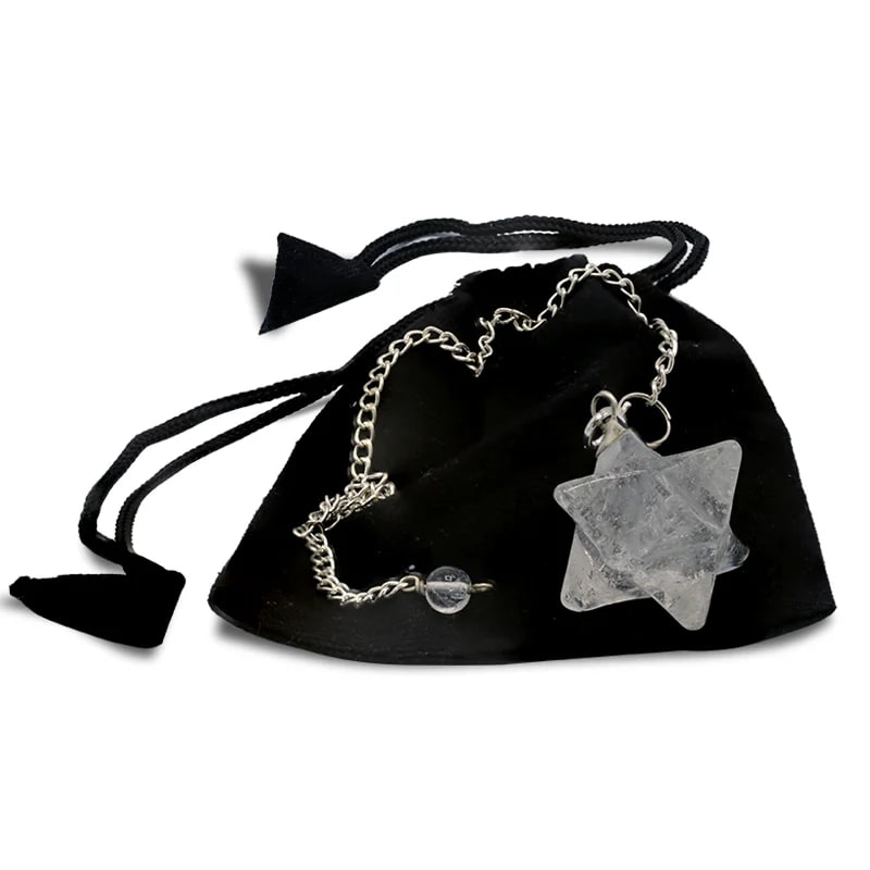 Ezoterické kyvadlo (přívěšek) "Merkaba" z křišťálu - Obrázek 2