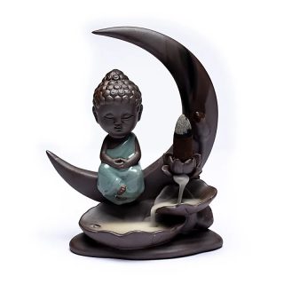 Vykuřovací podložka a "kouřový vodopád" - "Malý Buddha a měsíc"