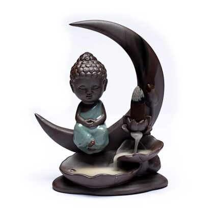 Vykuřovací podložka a "kouřový vodopád" - "Malý Buddha a měsíc"