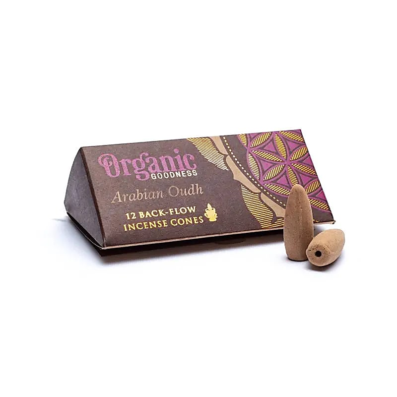 Vykuřovací vonné hranolky Organic Goodness Arabian Oudh - "kouřový vodopád", 12 ks
