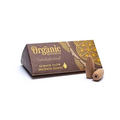 Vykuřovací vonné hranolky Organic Goodness Santalové dřevo - "kouřový vodopád", 12 ks