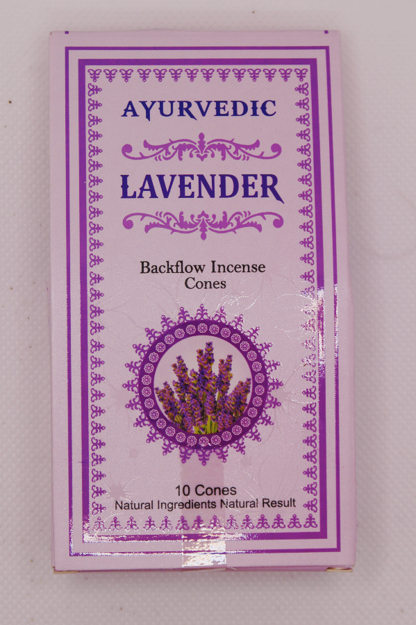 Vykuřovací vonné hranolky Ayurvéda Levandule - "kouřový vodopád", 10 ks