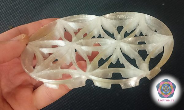 Mýdlenka ve tvaru Květu života z 3D tiskárny, bílá - Obrázek 2