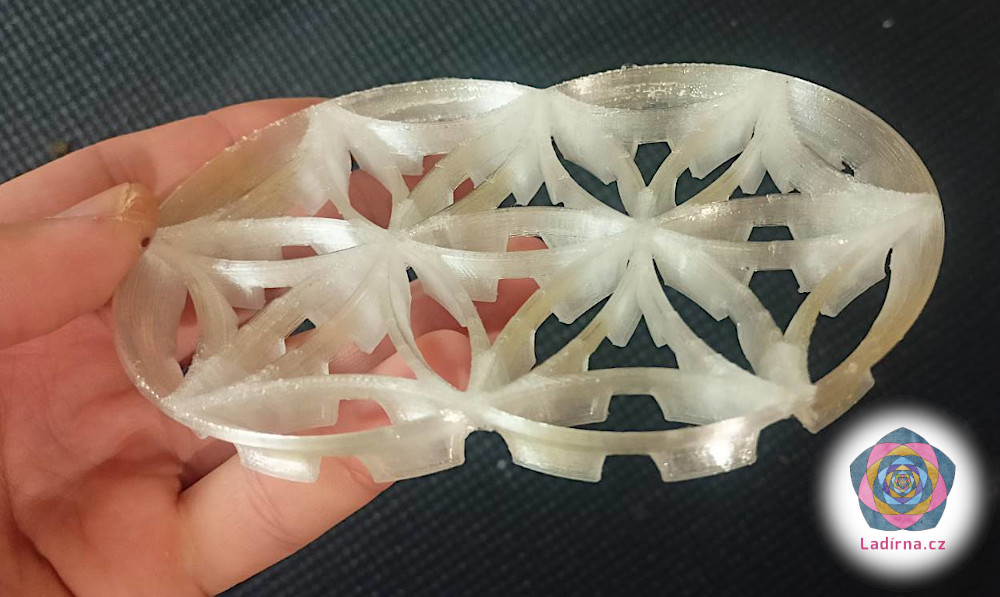 Mýdlenka ve tvaru Květu života z 3D tiskárny, bílá - Obrázek 2