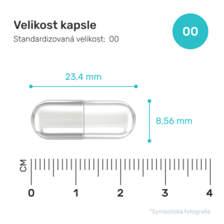 Prázdné veganské kapsle, velikost 00